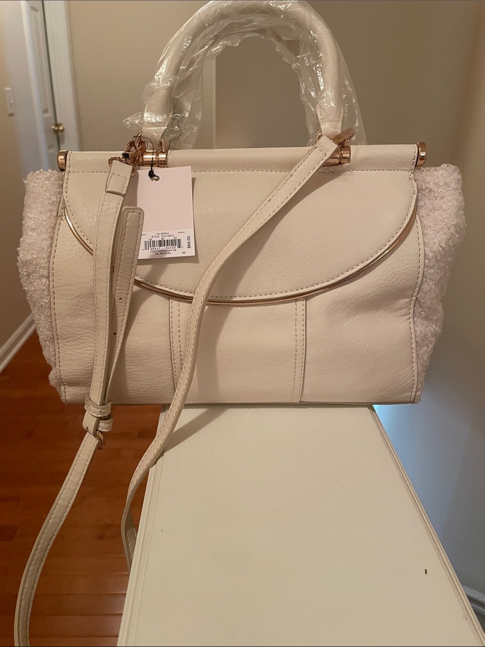 Lauren Conrad White Cream Top-Handle Satchel Bag